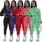 Fashion single row button long sleeved baseball suit two-piece set