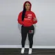Fashion oversized hoodie casual printed sports set