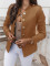 Fashionable long sleeved slim fitting breasted small suit short jacket