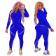 Fashion sportswear slim fitting casual two-piece set