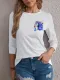 Fashion Solid Short Sleeve Casual T-shirt