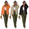 Fashion Corduroy Fabric Pocket Button Coat