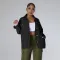 Fashion Corduroy Fabric Pocket Button Coat