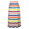 Fashionable Large Rainbow Horizontal Stripe Large Swing Skirt