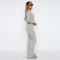 Hot selling letter printed casual wide leg pants two-piece set