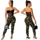 Fashion camouflage pants casual loose fitting leggings overalls
