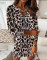 Fashion Large Sleeves V-Neck Printed Fashion Wrap Hip Dress