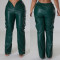 Fashion 3D Pocket Pants Deep V Stretch Pants