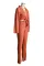 Fashion casual lace up micro horn solid knit sweater two-piece set