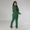 Fashion casual lace up micro horn solid knit sweater two-piece set