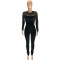 Fashion Perspective Sexy Slim Fit Long Sleeve Pants Jumpsuit