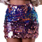 Fashionable gradient beaded tight wrap hip short skirt