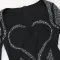 Women's fashion long sleeved hot diamond jumpsuit shorts with slim fit