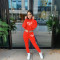 Printed Hooded Lace Up Pocket Fashion Casual Sports Set