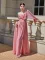 Sexy Large Strap Banquet Dress Solid Color Dress