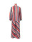 Fashion printed casual striped wide leg pants two-piece set