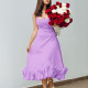 Fashionable oversized suspender A-line large hem dress