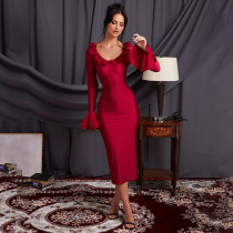 Fashionable and Sexy Spicy Girl High Waist Style Fishtail Dress