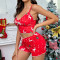 Sexy Christmas Fun Underwear Seduction Role Playing Uniform Two Piece Set