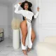 Sexy open leg jumpsuit