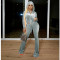 Fashion Hooded Casual Sport Velvet Suit