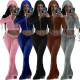 Fashion Hooded Casual Sport Velvet Suit