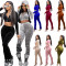 Fashion Solid Color Long Sleeve Reveal Ruched Sweatsuit