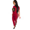 Fashion Sequins Short Sleeve Top Casual Pants Set