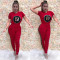 Fashion Sequins Short Sleeve Top Casual Pants Set