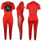 Fashion Sequins Short Sleeve Top Casual Pants Set