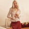 Sexy Hottie Lace Patchwork Flared Sleeve T-Shirt