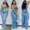 Fashion casual three-dimensional multi-pocket pants straight-legged pants