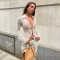 Sexy Hottie Lace Patchwork Flared Sleeve T-Shirt