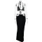 Fashion Backless Hanging Neck Tie Knit Sweater Long Skirt Set
