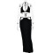 Fashion Backless Hanging Neck Tie Knit Sweater Long Skirt Set