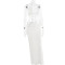 Fashion Backless Hanging Neck Tie Knit Sweater Long Skirt Set