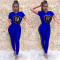 Fashion Sequins Short Sleeve Top Casual Pants Set