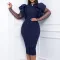Mesh Pleated OL Temperament Commuter Large African Dress