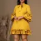 Beauty loose casual large size with thin wooden ear edge solid color foreign trade dress