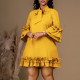 Beauty loose casual large size with thin wooden ear edge solid color foreign trade dress