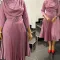 Fashionable African Large Solid Color Pleated Foreign Trade Dress
