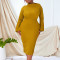 New Fashion Style Elegant Long Sleeve Oblique Neck Wrap Hip Elastic Pencil African Dress