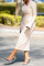 New white crooked neck unconventional sleeve wrap chest wrap buttocks solid color long dress