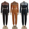 Autumn and Winter New Fashion Casual Printing Women's Sweater Set