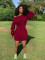 Fashion casual sweater solid color dress oversized outfit