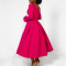 Elegant and Elegant Fur Decorated Large Skirt Dress African Dress