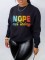 Gradient NOPE letter printed long sleeved sweater for women