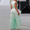 Summer striped gradient vest pocket work pants casual two-piece set