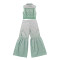 Summer striped gradient vest pocket work pants casual two-piece set