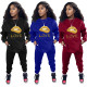 Two piece set of fashionable printed sweaters